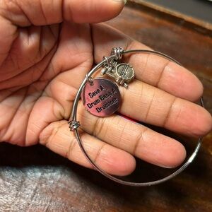 Silver Drum Charm Bracelet